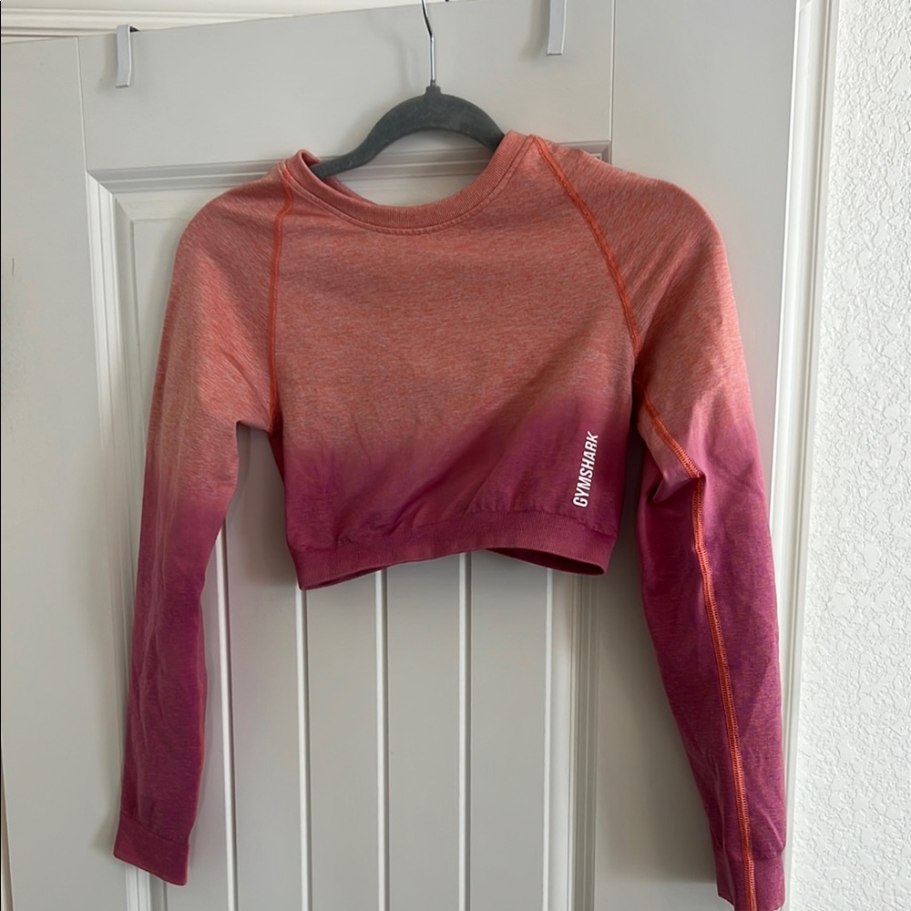 Gymshark Ombre Crop Top in Pink and Purple